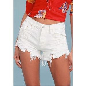 22. FP Loving Good Vibrations Cutoffs Spring White